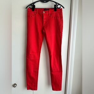 Juicy Couture women’s red skinny jeans, size 28